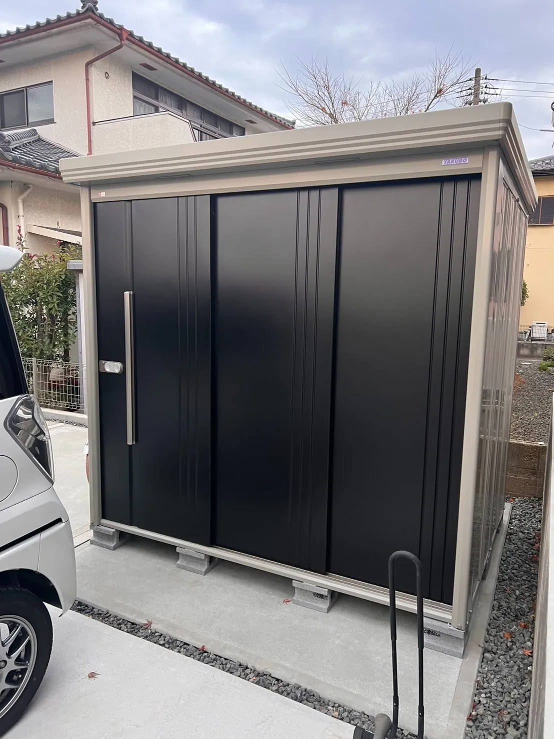 福島県　郡山市　　外構工事　駐車場土間コンクリート打設