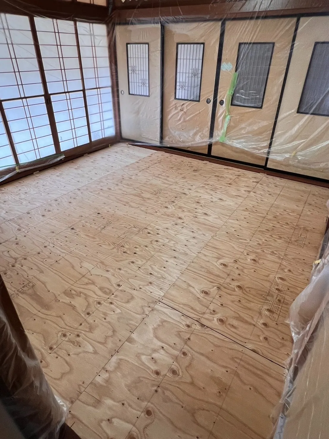 福島県　郡山市　　内装リフォーム    床工事